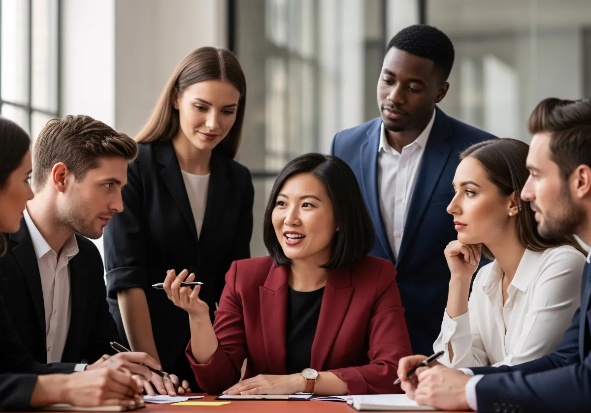 Team presenting segmentation data