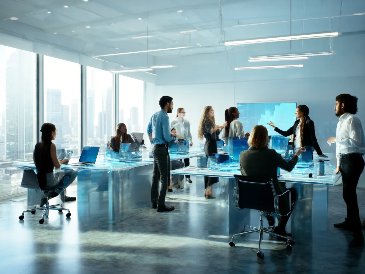 Business team in analytics meeting